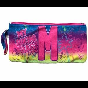 M monogrammed justice Bikini bag